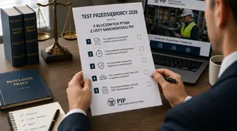 Test Przedsiębiorcy 2026 – 5 kluczowych pytań z listy samokontroli PIP