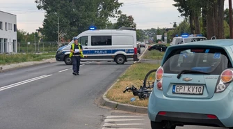 Zdarzenie z udziałem rowerzysty na ul. Łódzkiej. Policja wyjaśnia okoliczności