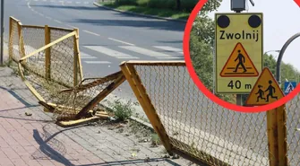BMW staranowało barierki w centrum Piotrkowa. Kierująca zgłosiła się na policję
