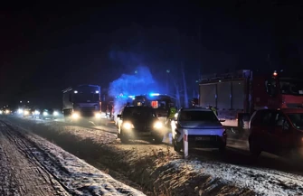 Wypadek na DK12 w Poniatowie. Droga była całkowicie zablokowana