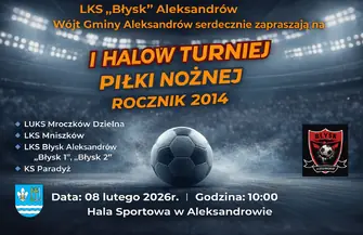 I Halowy Turniej Piłki Nożnej rocznika 2014 w Aleksandrowie