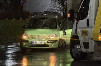 Zakręt przy M Parku okazał się bardziej wymagający niż się wydawało. Koło powiedziało pas