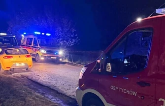 Peugeot dachował w Tychowie. Kierowca zniknął przed przyjazdem służb