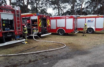 Pożar domu w Przygłowie. Nikomu nic się nie stało straty jednak są duże