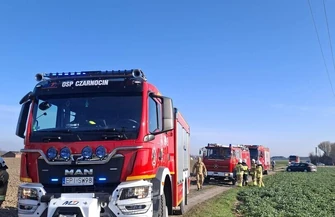 Pożar turbiny wiatrowej w gminie Czarnocin