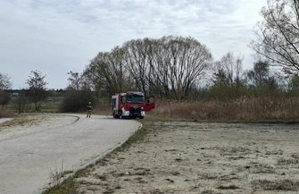 Kolejny pożar traw w okolicy jeziora Bugaj doszło w poniedziałkowe przedpołudnie. Na miejscu działały trzy zastępy straży pożarnej