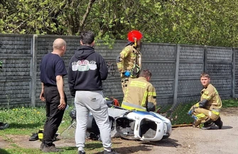 Dwa zdarzenia drogowe z udziałem motocyklistów w Piotrkowie w ciągu kilku godzin