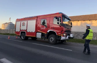 Kolejny wypadek na drogach regionu. Wypadek na DK91 w Longinówce. Droga zablokowana