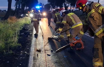 Wypadek dwóch samochodów w Janówce. Dwie osoby poszkodowane