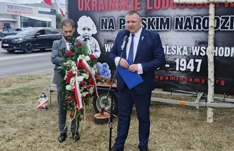 Uroczystości na Rondzie Ofiar Rzezi Wołyńskiej w Piotrkowie
