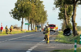 Wypadek z udziałem dwóch samochodów na DK 91 w Longinówce. Droga jest zablokowana ranny jest 6-letni chłopiec