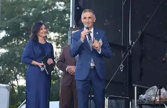 Delegacja z Łęk Szlacheckich na dożynkach w Aleksandrowie