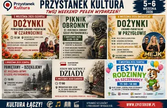 Przystanek Kultura. Sprawdź, co wydarzy się w weekend 4–6 września